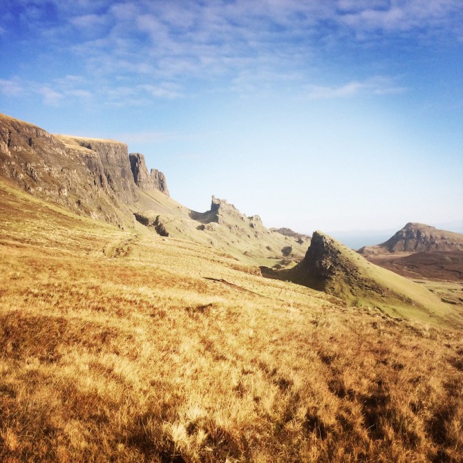 Peaks and pinnacles of the Quiraing. Northern Skye.